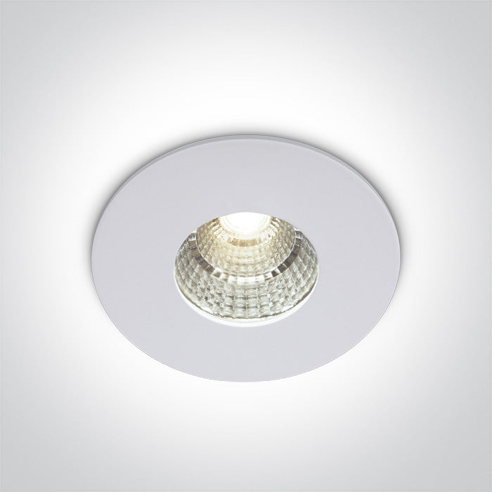 One Light 10107M/W/W WHITE LED 7W WW IP54 DARK LIGHT 230V