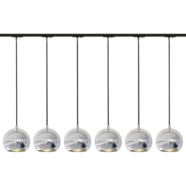 SLV 143620TK6 Light Eye ES111 Pendant 75W 6 Light Track Kit Chrome & Black