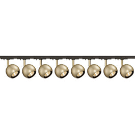 SLV 144013TK8 Light Eye 1 GU10 Spot 50W 8 Light Track Kit Brass & Black