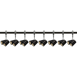 SLV 185440TK8 Bima 2 2x50W 8 Light Track Kit Chrome & Black