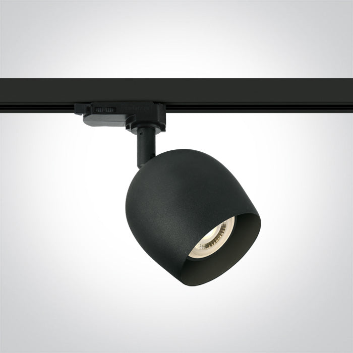 One Light 65105WT/B BLACK 10W GU10 TRACK SPOT 100-240V