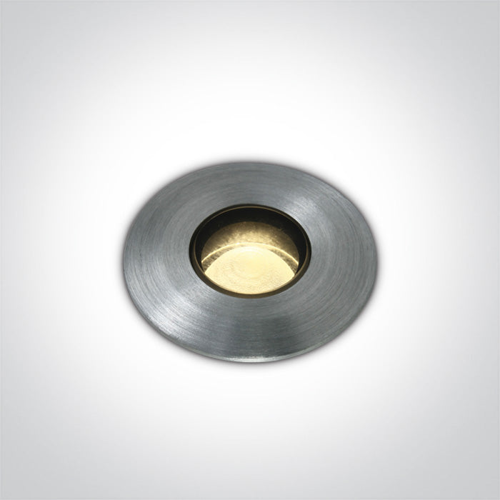 One Light 69042M/AL/W ALUMINIUM IP67 INGROUND LED WW 1w/2w 350mA/700mA
