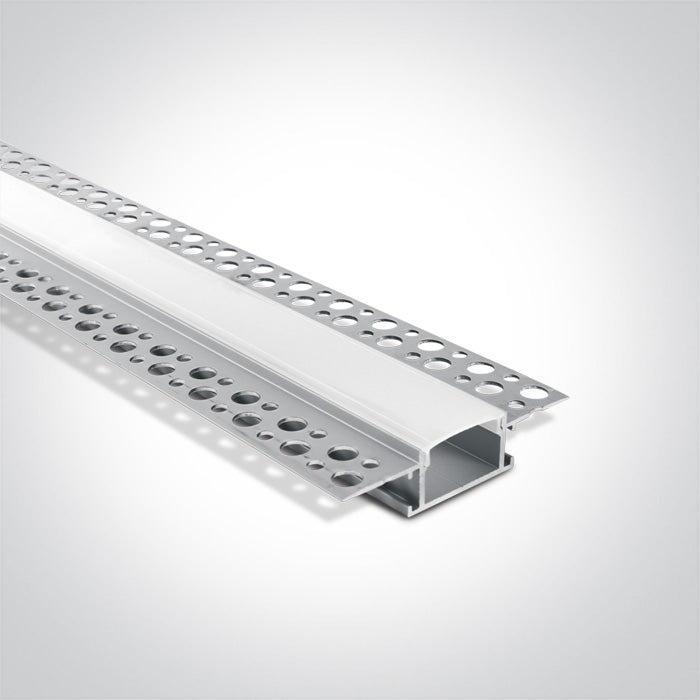 One Light 7904TR/AL ALU TRIMLESS PROFILE 2m FOR 20mm STRIPS + PC OPAL DIFF