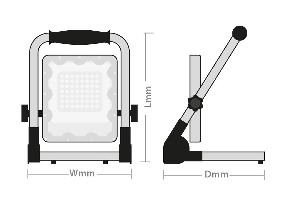 Red Arrow KRY10 Krypton Rechargeable Floodlight 10W 110V