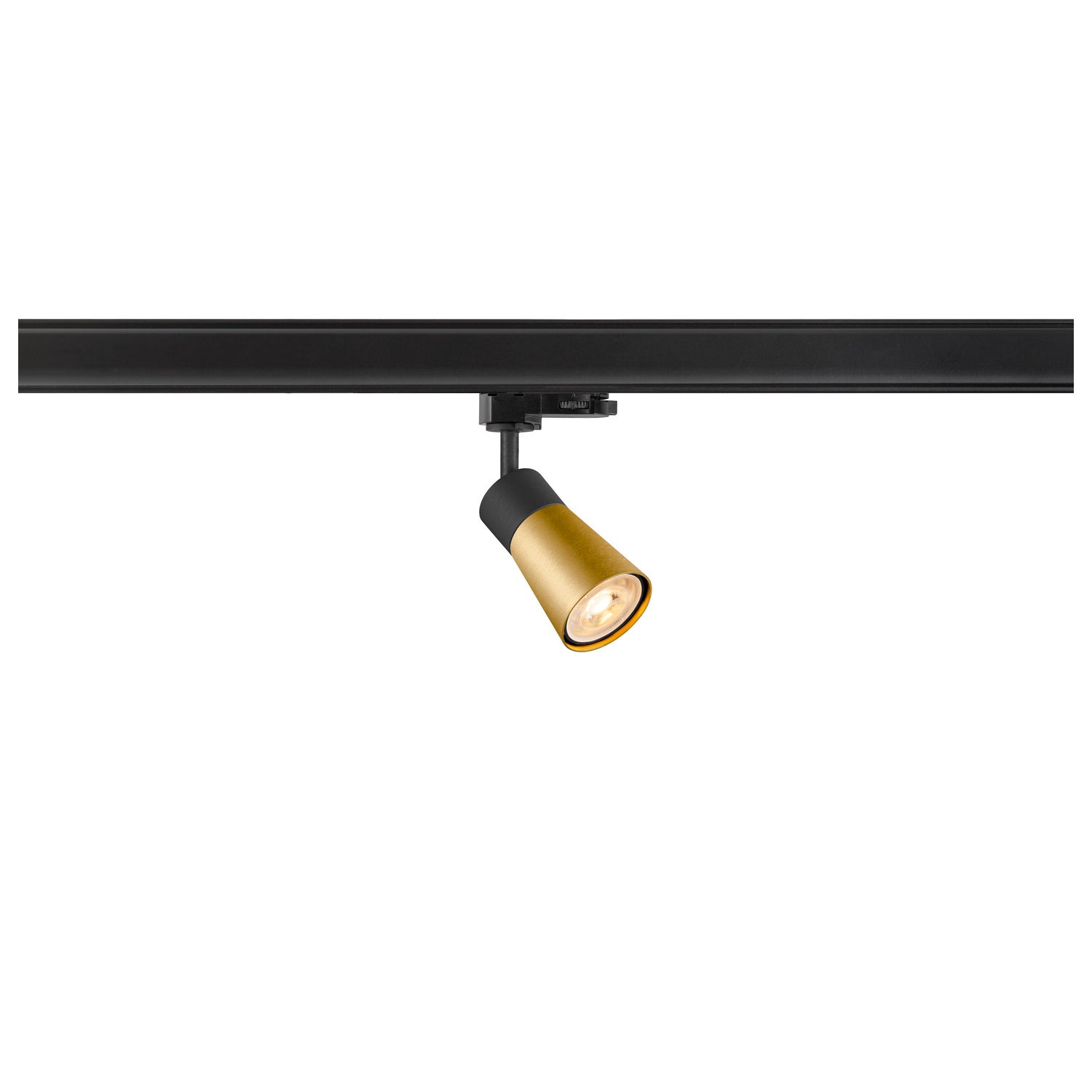SLV PURI 2.0 Cone, 3~ track spot, GU10, 1x max. 6 W, black / gold 1008270