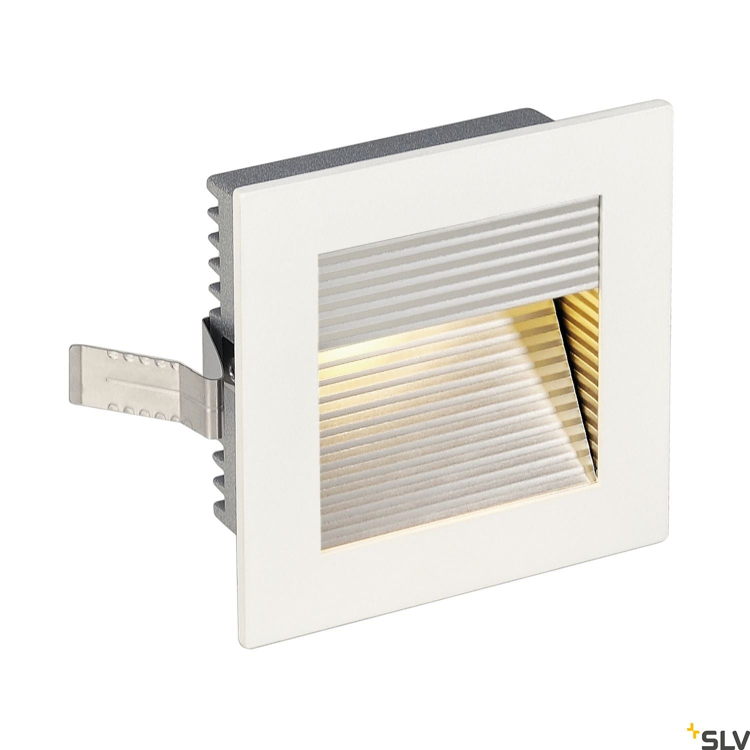 SLV FRAME CURVE LED recessed light , square, matt white, warm white LED 113292