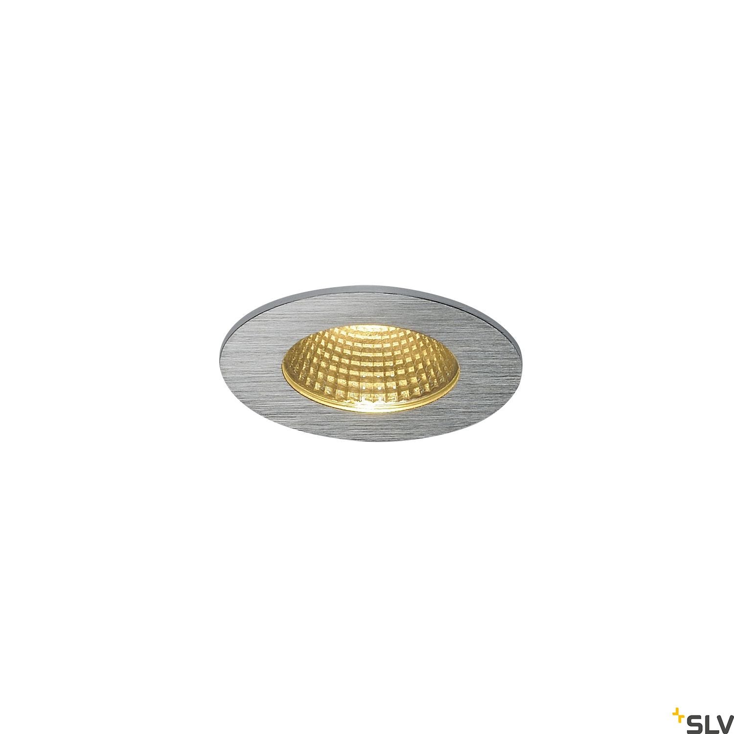 SLV PATTA-I recessed ceiling light , round, alu brushed, 9W, 38°, 3000K, incl. driver 114426