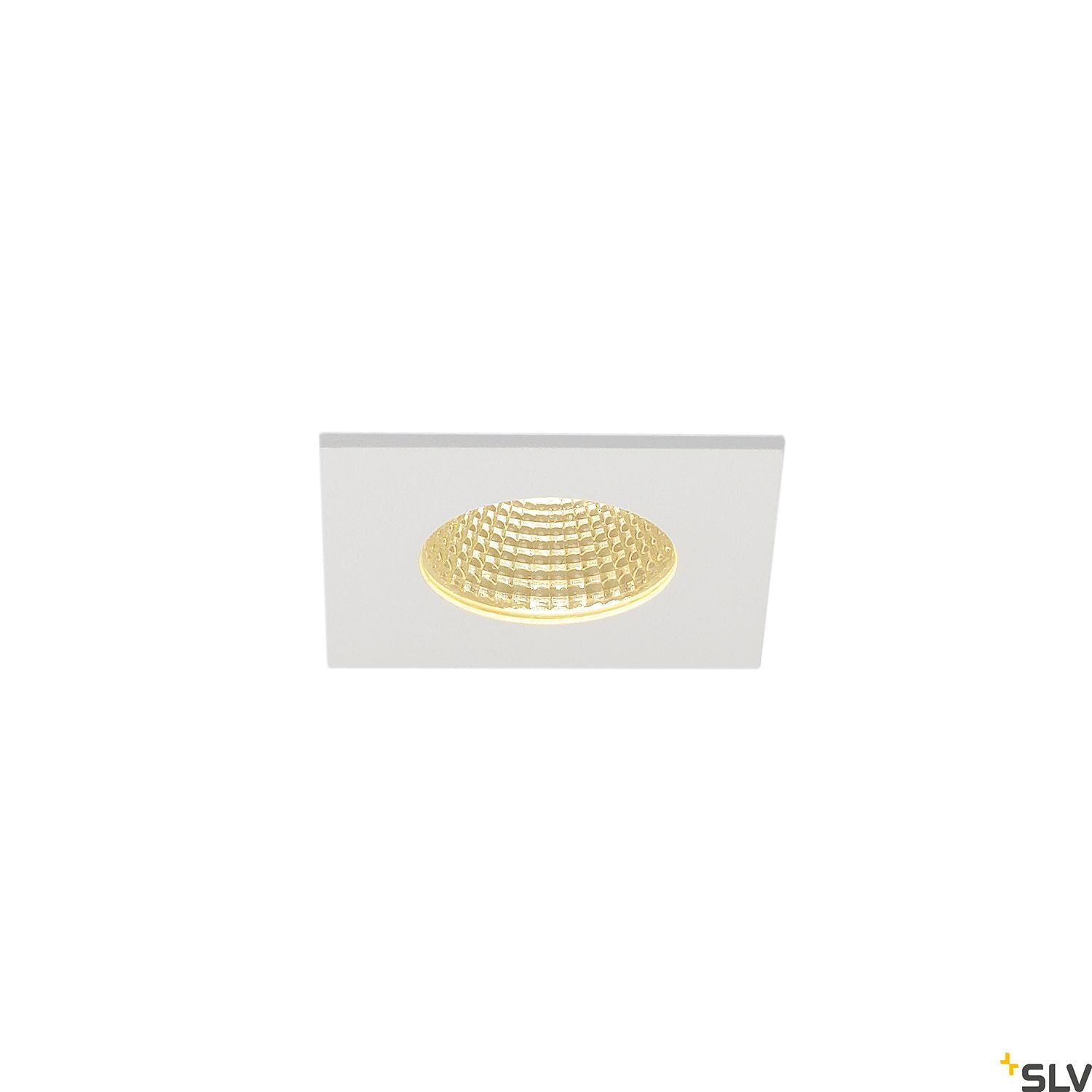 SLV PATTA-I recessed ceiling light , square, matt white, 9W, 38°, 3000K, incl. driver 114431