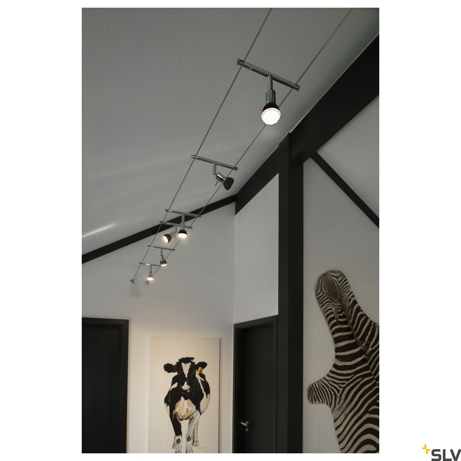 SLV SYROS, cable luminaire for TENSEO low-voltage cable system, QR-C51, chrome 139102