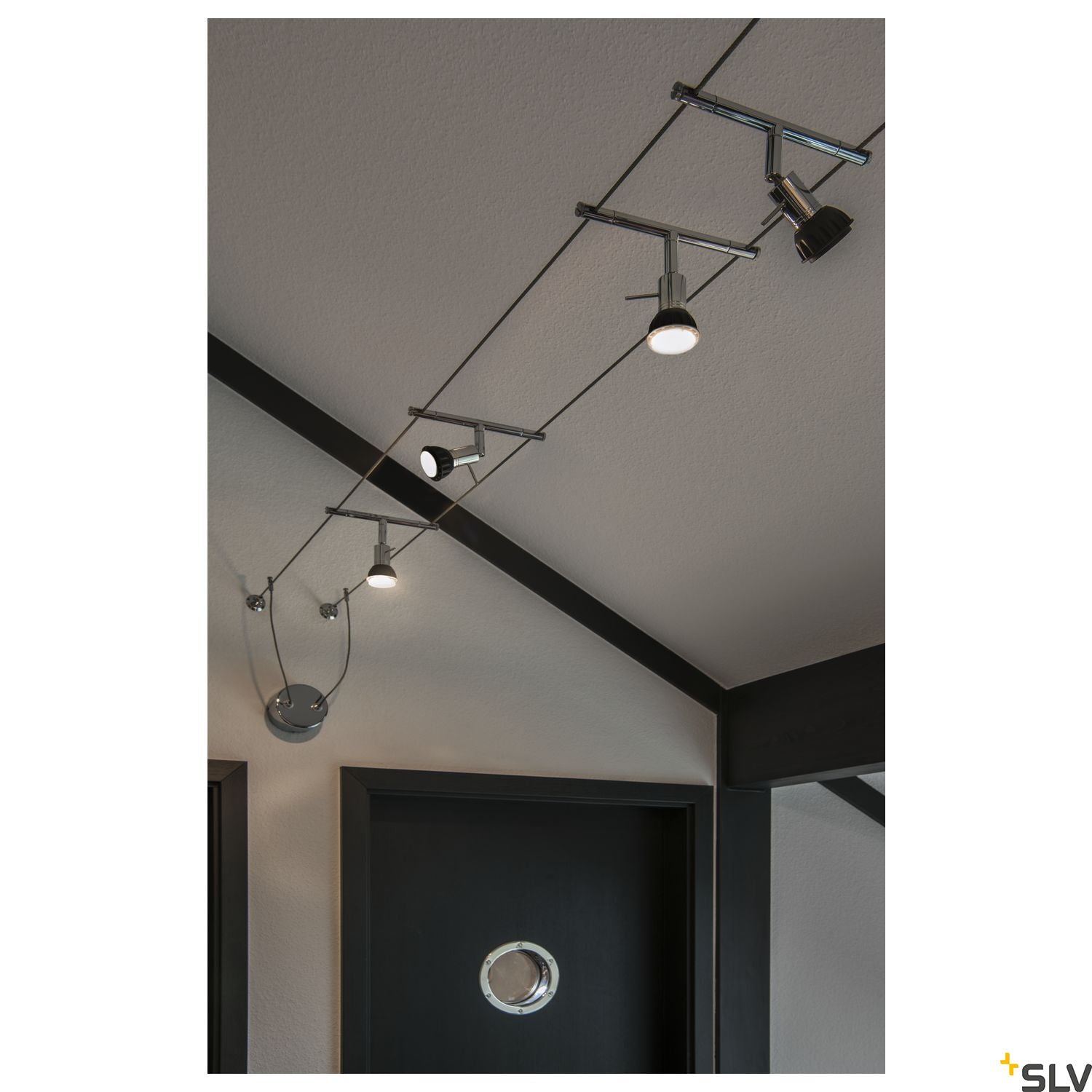 SLV SYROS, cable luminaire for TENSEO low-voltage cable system, QR-C51, chrome 139102