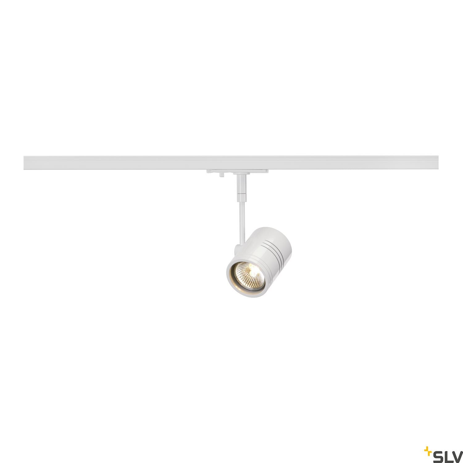 White Adjustable Track Spot, SLV BIMA I lamp head GU10, for Single Circuit White Track Lighting, 143441