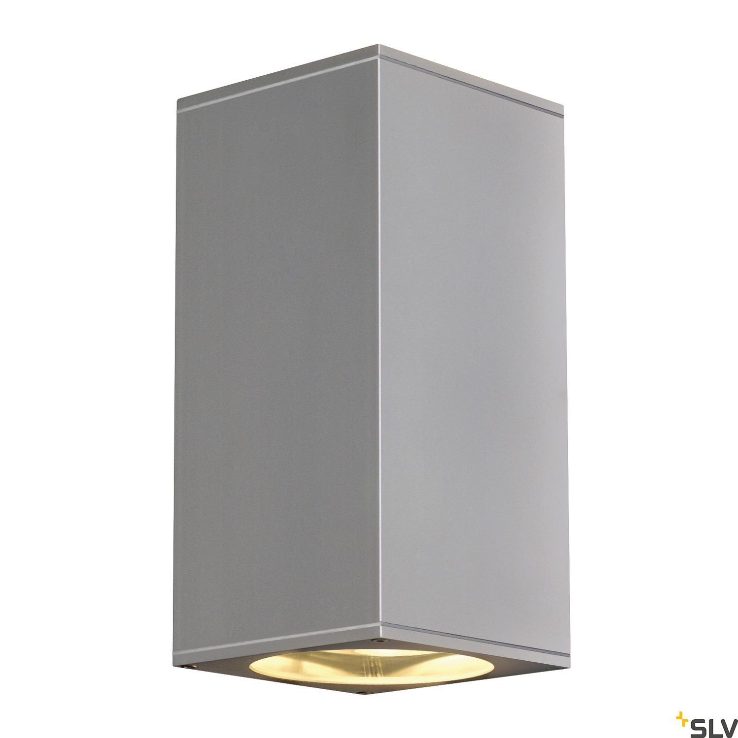 SLV BIG THEO UP/DOWN OUT wall light , square, silver-grey, ES111, max. 2x75W 229574