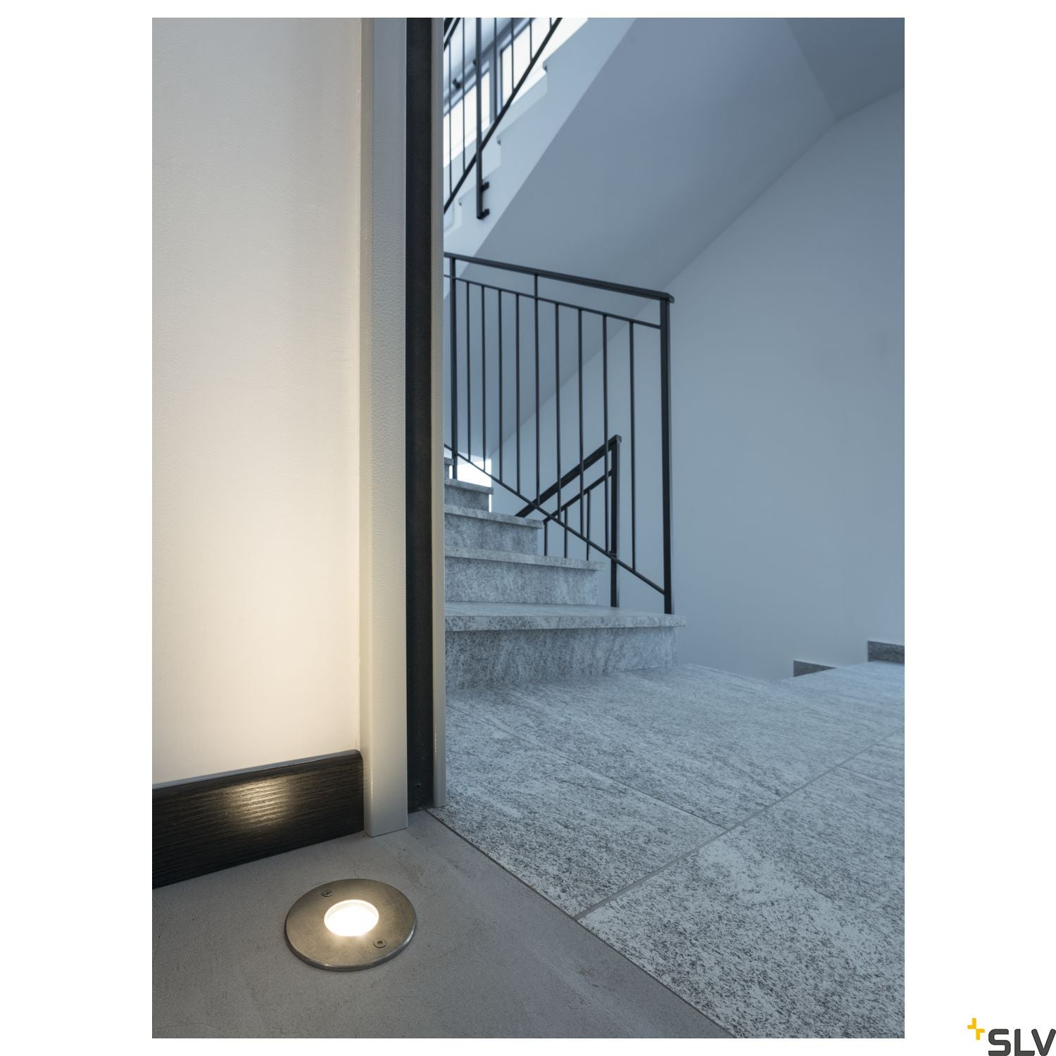 SLV DASAR LED inground fitting, round, stainless steel 316, 6W , 3000K, 12-25V, IP67 233500