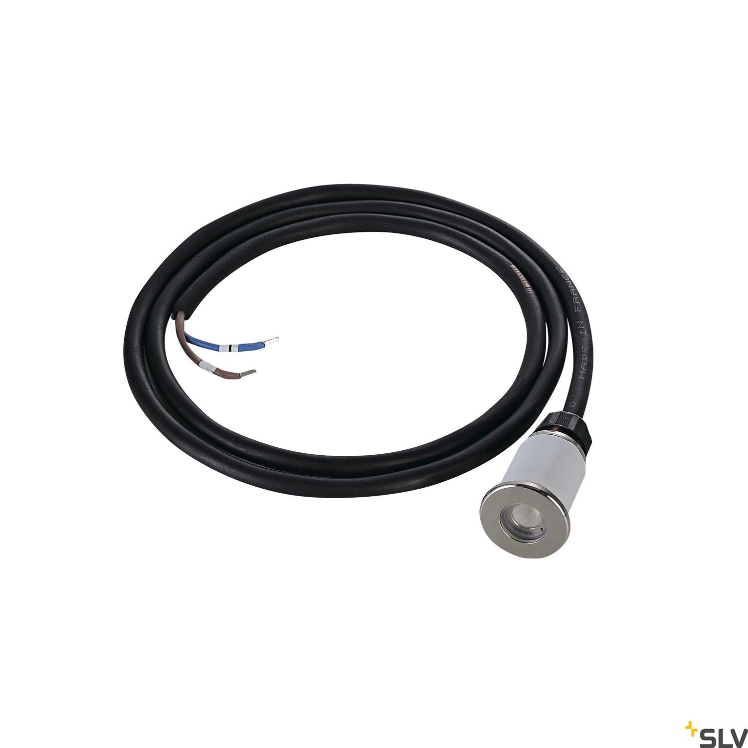 SLV DASAR LED MINI inground fitting, round, stainless steel 316, 2W LED, 3000K, 233540