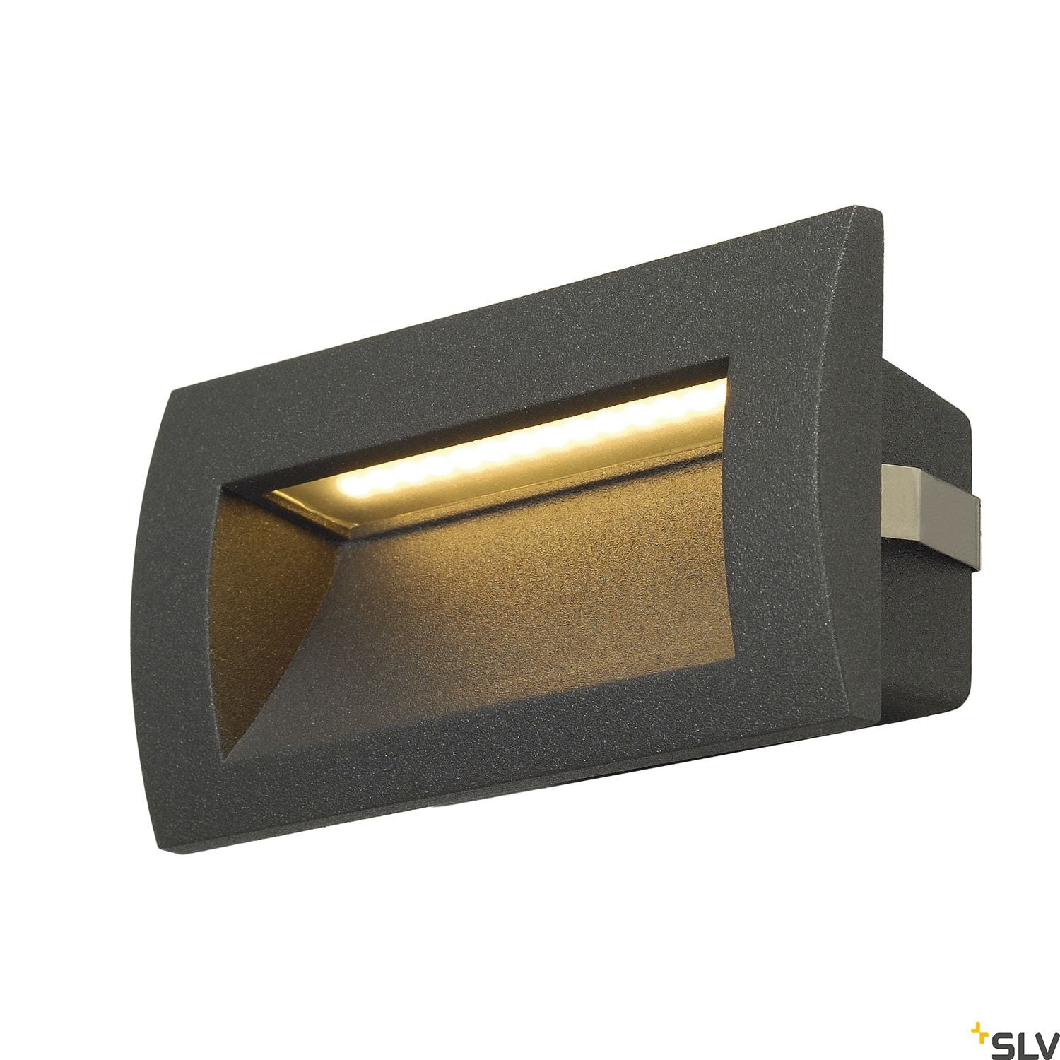 SLV DOWNUNDER OUT LED M recessed wall light, anthracite, SMD LED 3000K, IP55 233625