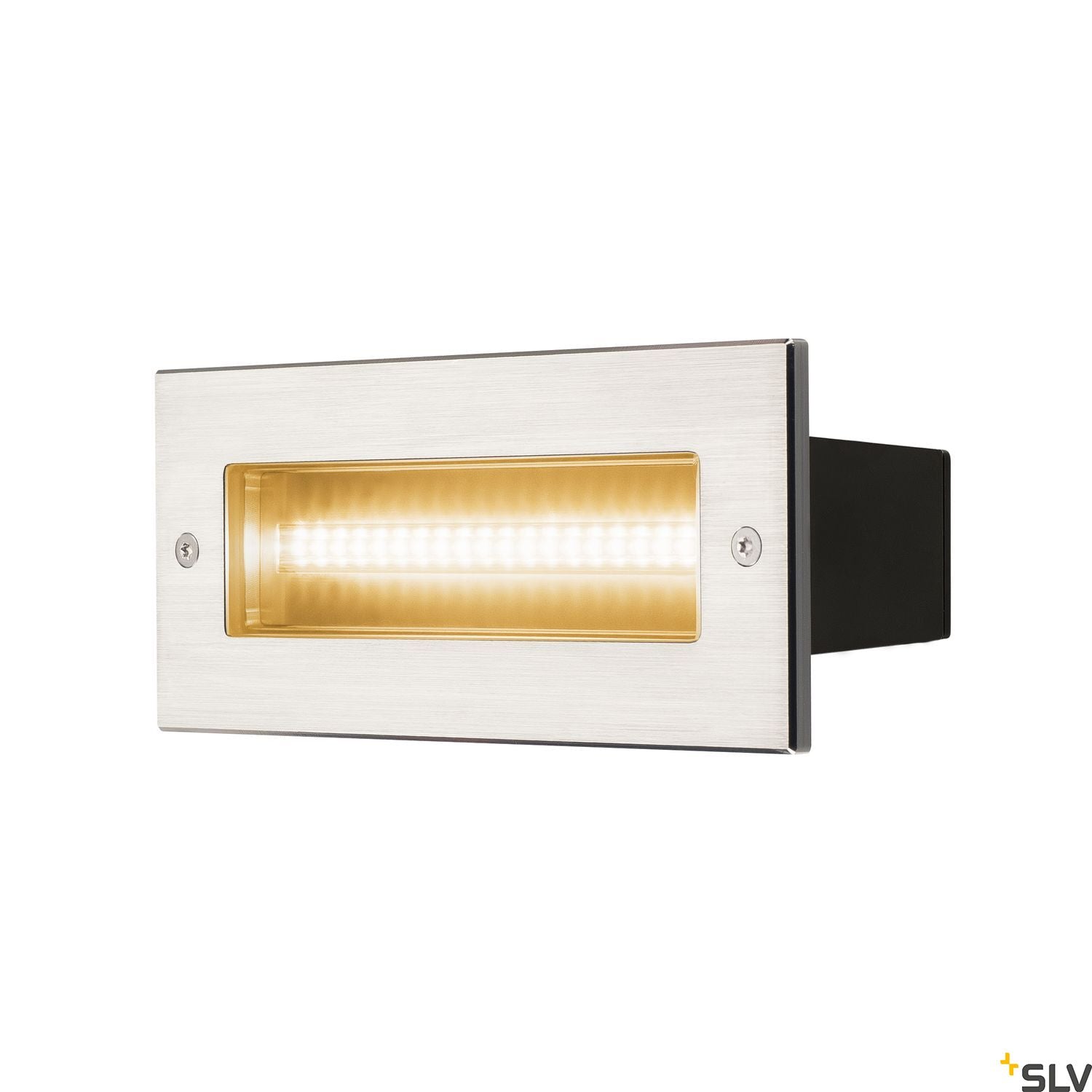 SLV BRICK, outdoor recessed wall light, LED, 3000K, stainless steel, IP67, 240V, 950lm 10W 233650