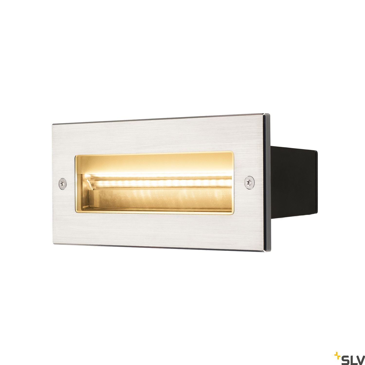 SLV BRICK, outdoor recessed wall light, LED, 3000K, stainless steel, 240V, IP67, 850lm, 10W 233660