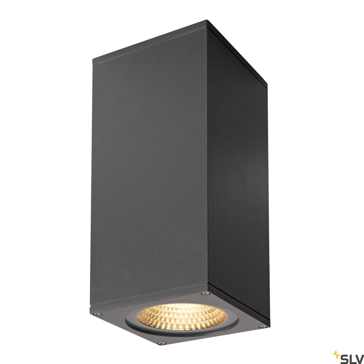 SLV BIG THEO WALL, outdoor wall light, double-headed, LED, 3000K, Flood up/down, anthracite, W/H/D 13/27.5/13.5 cm 234505