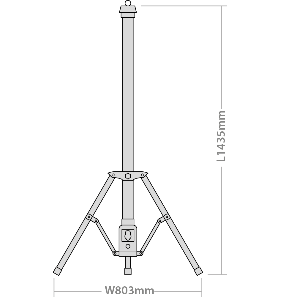 Uplight c/w 3m cable + plug 110V
