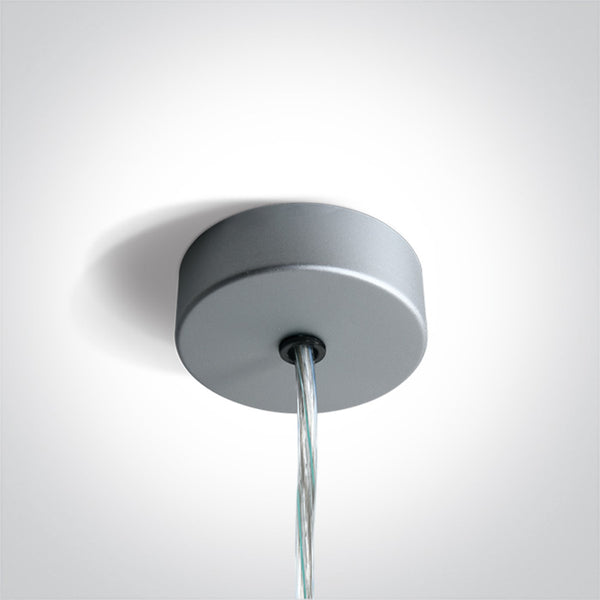One Light 050122/G GREY ROUND SUSPENSION BASE FOR PROFILES