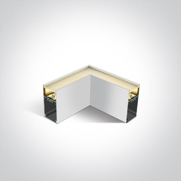 One Light 050170D/W/V WHITE UGR19 LED CORNER 14W CCTV PV FOR 38150A 38151A 230V