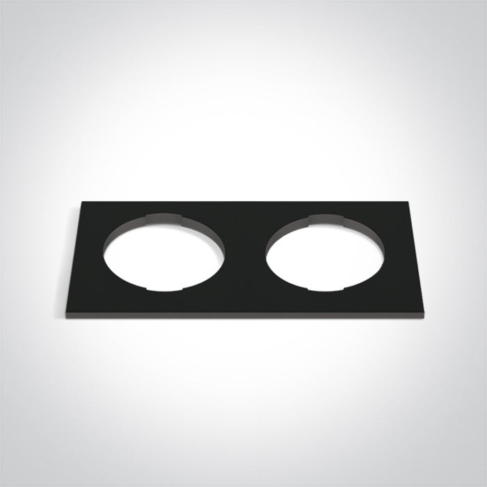 One Light 050182RB/B BLACK DECORATIVE BASE SQUARE DOUBLE FOR 10105H