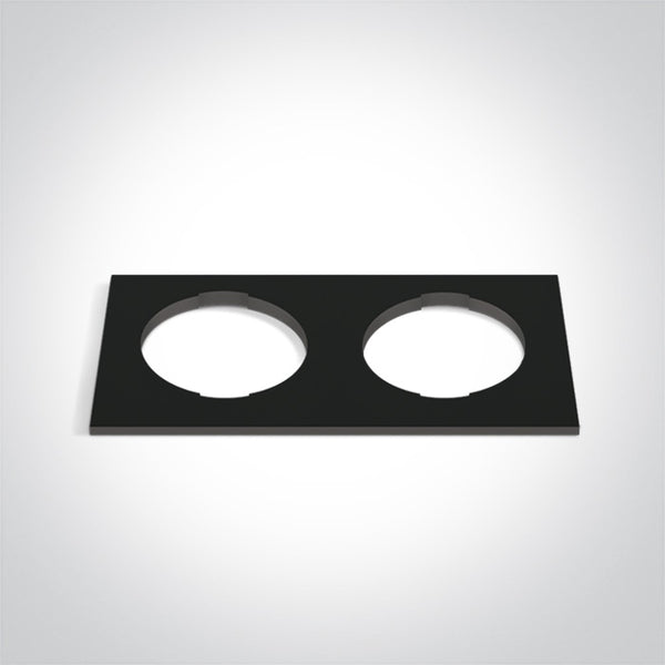 One Light 050182RB/B BLACK DECORATIVE BASE SQUARE DOUBLE FOR 10105H