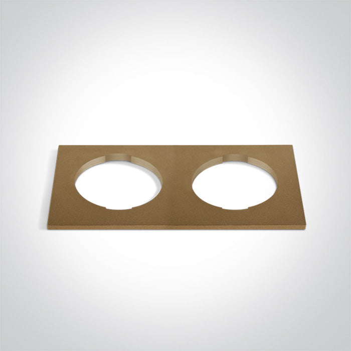 One Light 050182RB/BS BRASS DECORATIVE BASE SQUARE DOUBLE FOR 10105H