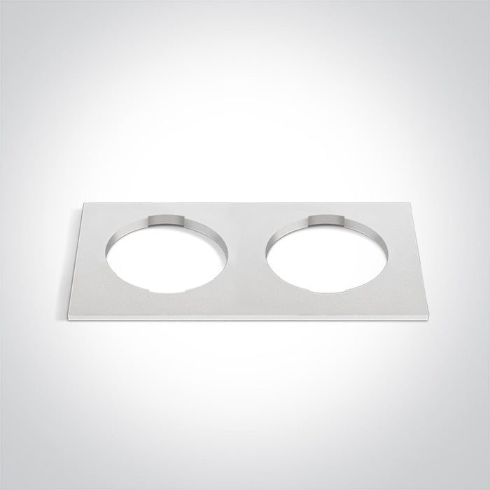 One Light 050182RB/W WHITE DECORATIVE BASE SQUARE DOUBLE FOR 10105H