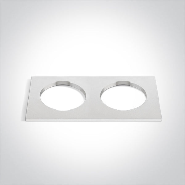 One Light 050182RB/W WHITE DECORATIVE BASE SQUARE DOUBLE FOR 10105H