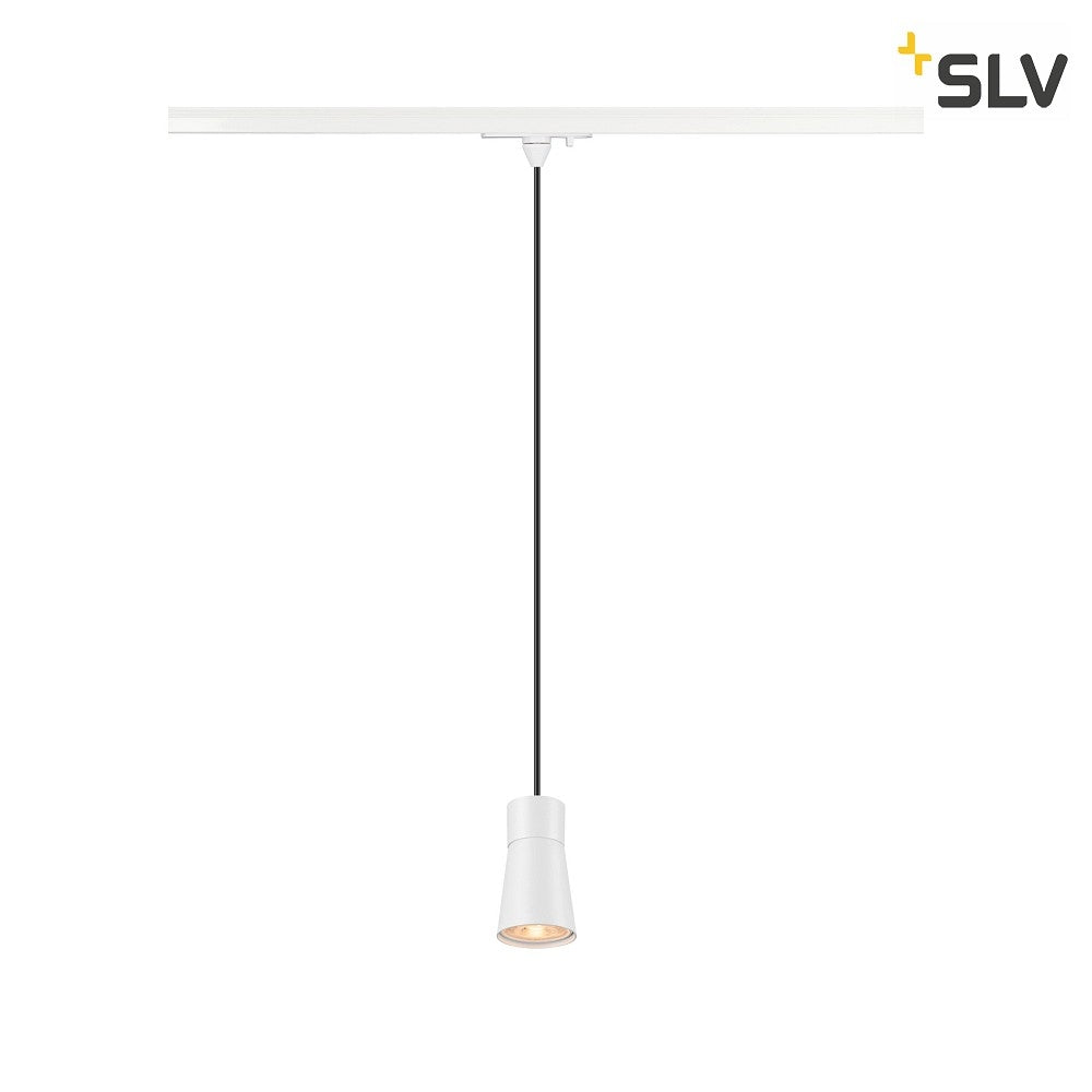 SLV PURI 2.0 Cone, 1~ pendant light, GU10, pendant length 200 cm, 1x max. 6 W, black 1008260