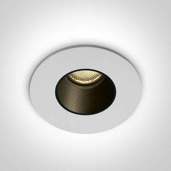 One Light 10102H/W/W WHITE LED 2W WW 700mA IP65 DARK LIGHT