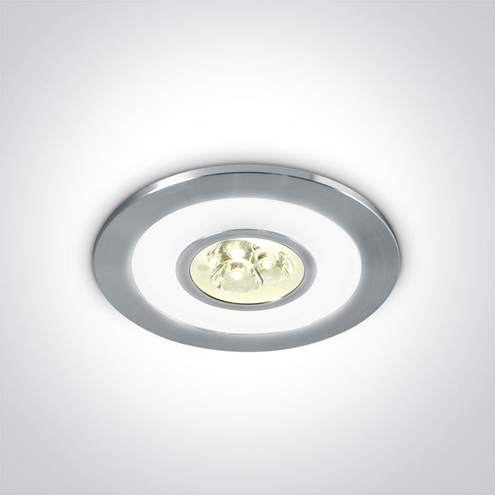 One Light 10103A/W/D ALUMINIUM LED 3x1w WW + RING LED DL 350mA IP42
