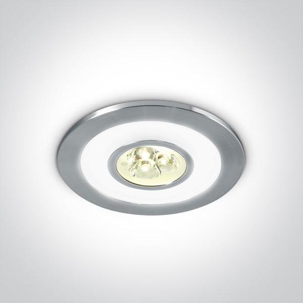 One Light 10103A/W/D ALUMINIUM LED 3x1w WW + RING LED DL 350mA IP42