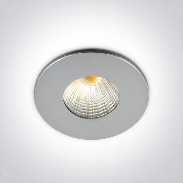 One Light 10103B/AL/W ALUMINIUM COB LED WW 1w/3w 350mA/700mA