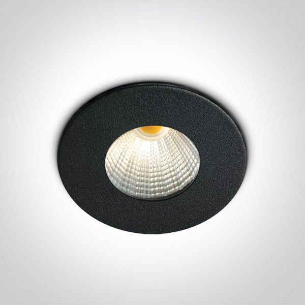 One Light 10103B/B/W BLACK COB LED WW 1w/3w 350mA/700mA