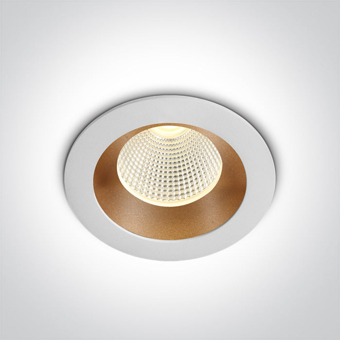 One Light 10103E/W/BS/W WHITE/BRASS LED 3W WW 350mA DARK LIGHT