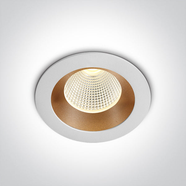 One Light 10103E/W/BS/W WHITE/BRASS LED 3W WW 350mA DARK LIGHT