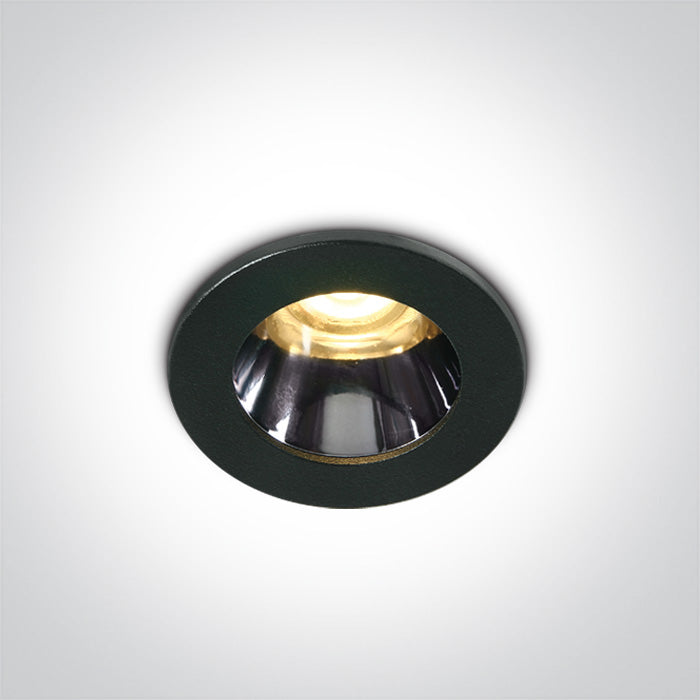 One Light 10103H/B/W BLACK LED 3W WW IP20 38deg 230V DARK LIGHT