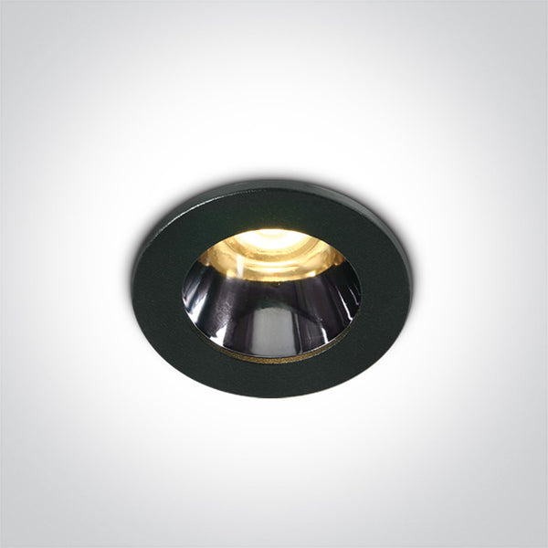 One Light 10103H/B/W BLACK LED 3W WW IP20 38deg 230V DARK LIGHT