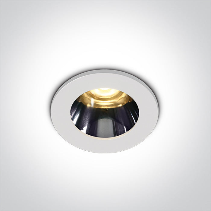 One Light 10103H/W/W WHITE LED 3W WW IP20 38deg 230V DARK LIGHT