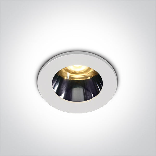 One Light 10103H/W/W WHITE LED 3W WW IP20 38deg 230V DARK LIGHT