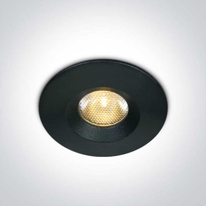 One Light 10103M/B/W BLACK COB LED WW 3W 700mA IP65
