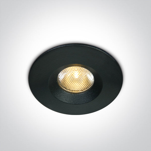 One Light 10103M/B/W BLACK COB LED WW 3W 700mA IP65