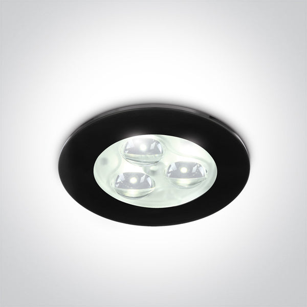 One Light 10103N/B/W/35 BLACK LED WW 3x1w 35d