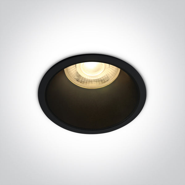 One Light 10105AD/B/B BLACK GU10 10W BLACK REFLECTOR DARK LIGHT