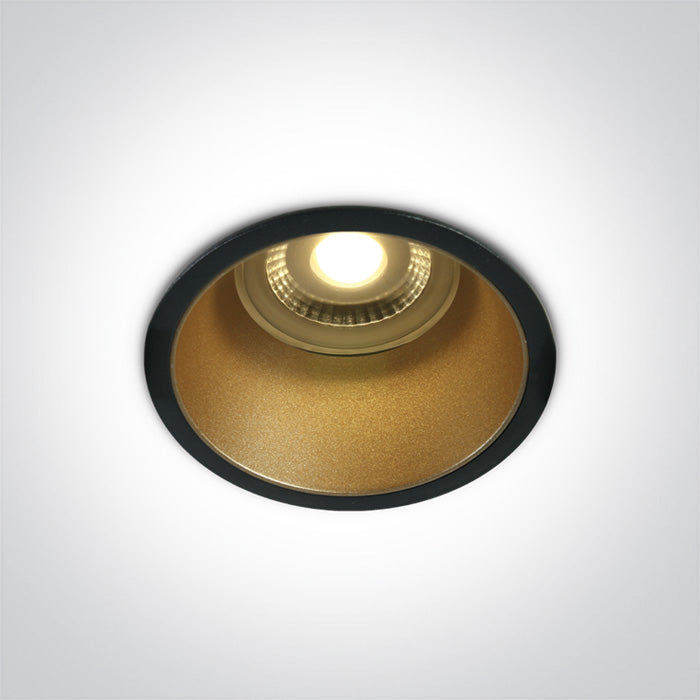 One Light 10105AD/B/BS BLACK GU10 50W BRASS REFLECTOR DARK LIGHT