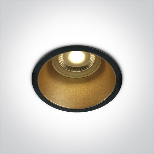 One Light 10105AD/B/BS BLACK GU10 50W BRASS REFLECTOR DARK LIGHT