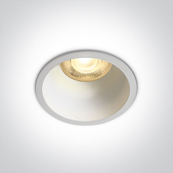 One Light 10105AD/W/W WHITE GU10 10W WHITE REFLECTOR DARK LIGHT