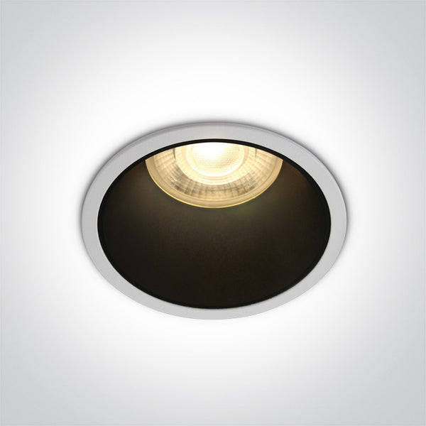 One Light 10105AD/W/B WHITE GU10 10W BLACK REFLECTOR DARK LIGHT